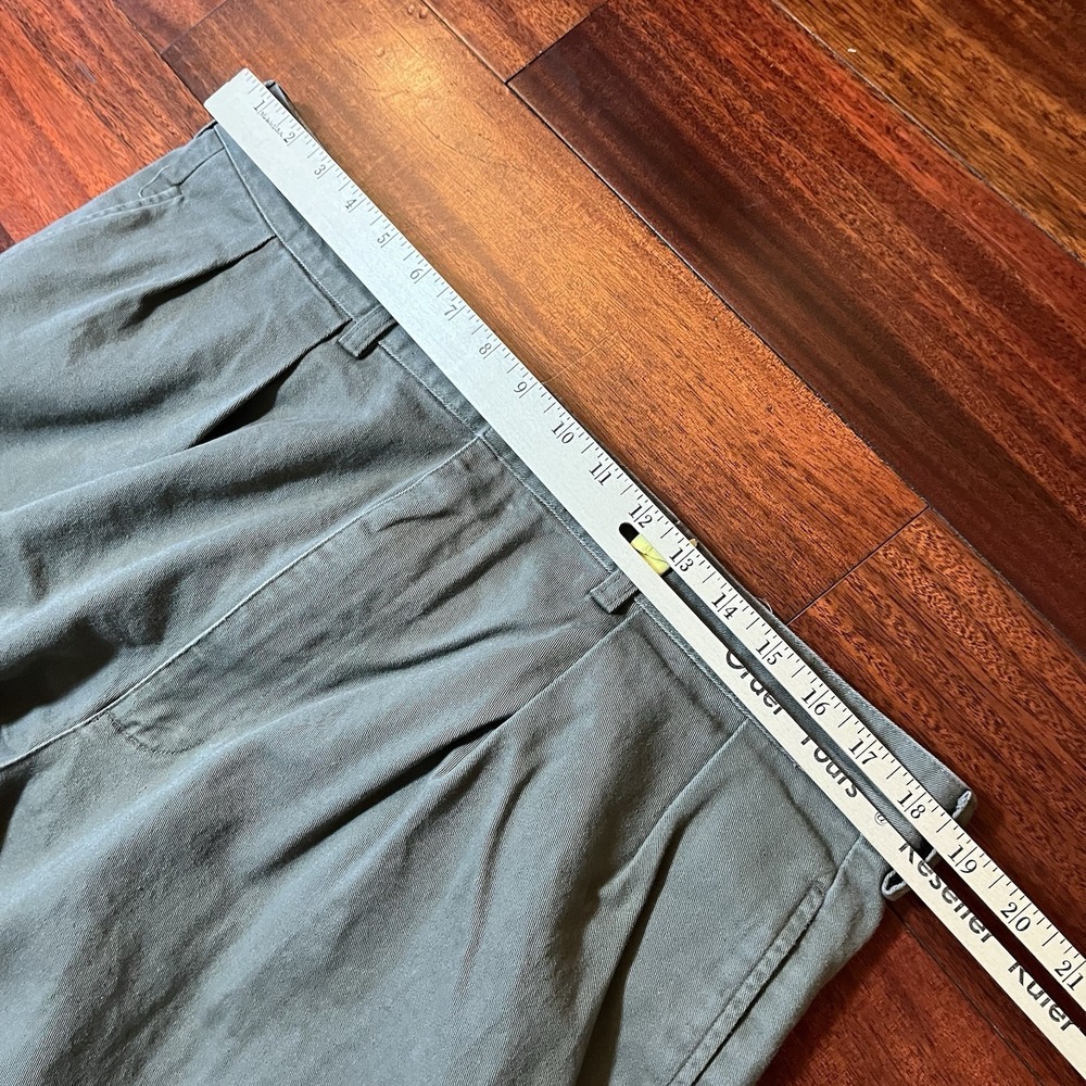 Polo Ralph Lauren Pants Mens 37x31 Olive Green Double Pleated Straight Fit Chino - Picture 6 of 10